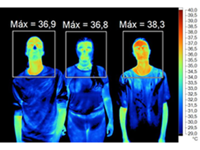Cómo medir la temperatura corporal con una cámara termográfica industrial